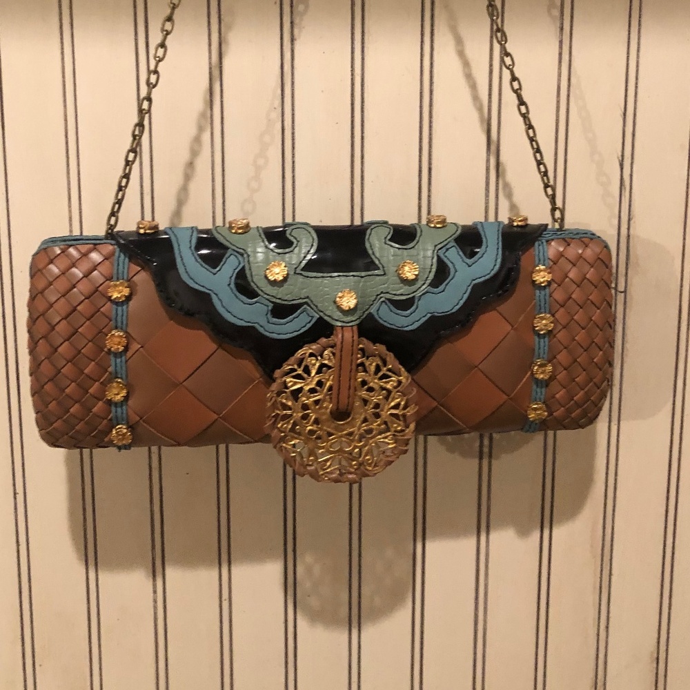 Yvette Floro Leather Vintage Handbag